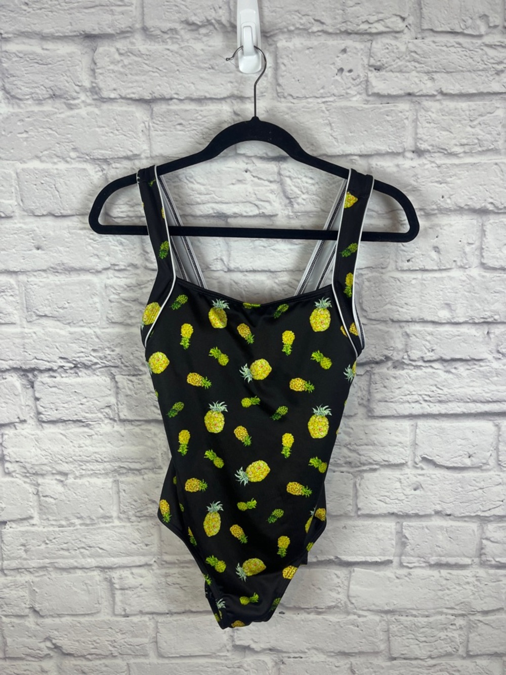 April Cornell One Piece Pineapple Print  Whimsical Swimsuit size XS
